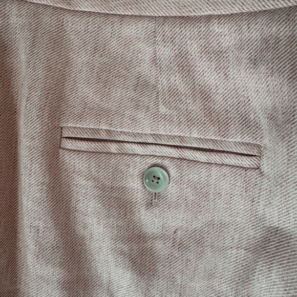 Rebecca Taylor Tailored Pink linen pantsuit wide leg size 8 - Picture 10 of 12